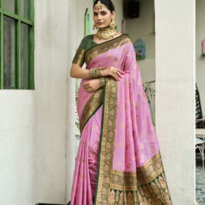 Rose Pink Elegance Saree